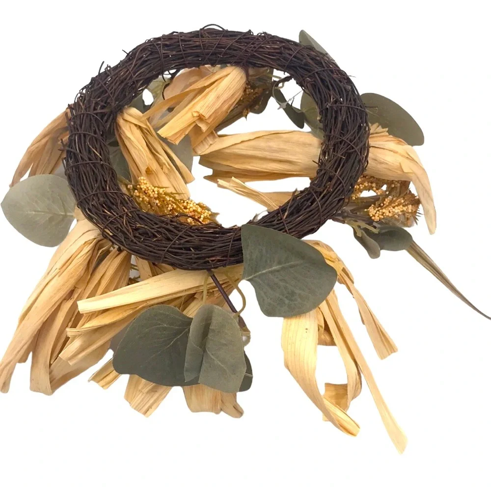 Mini Harvest Wreath Floral Arrangement Decor
